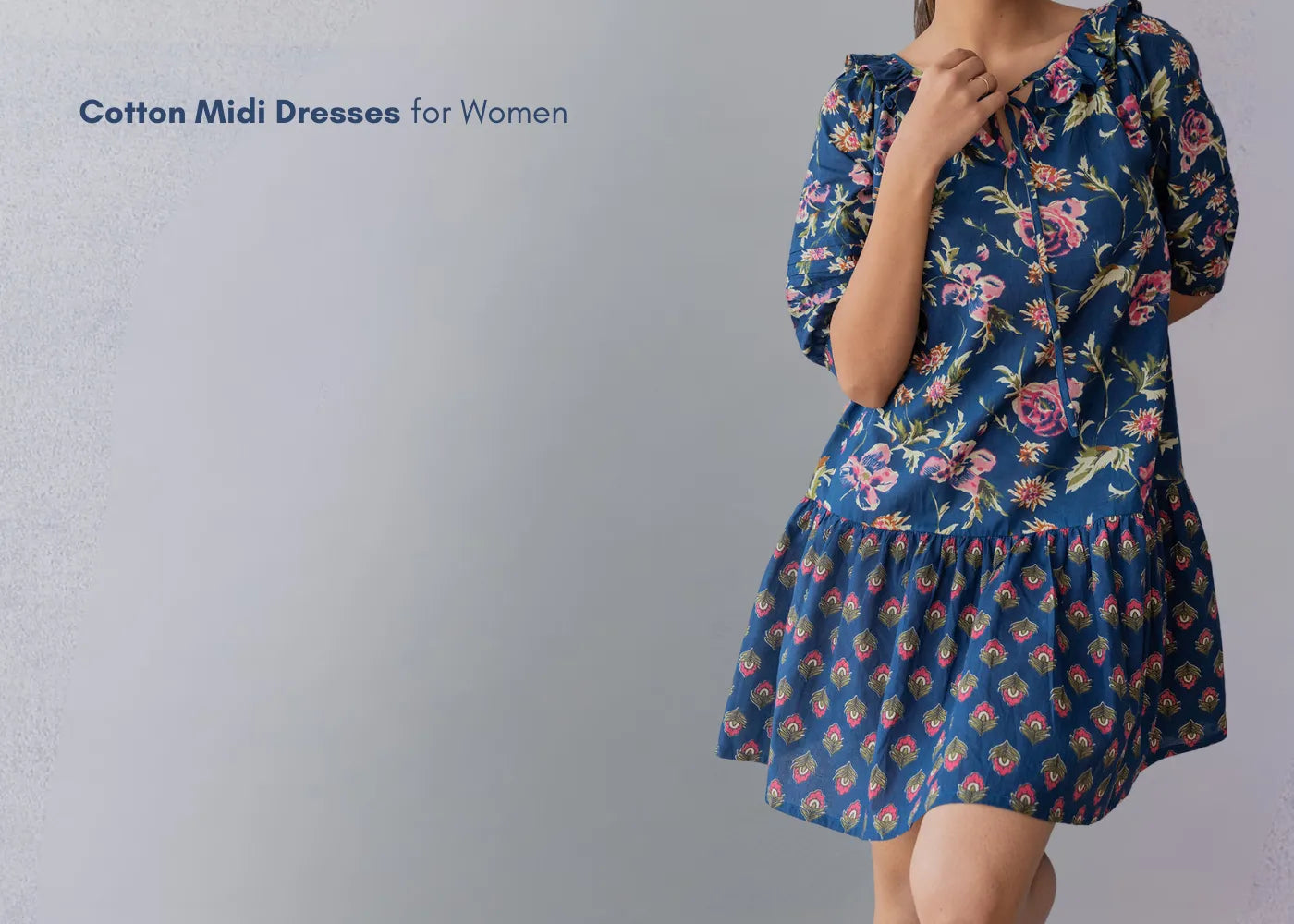 Cotton Midi Dresses for Women: Polago Clothing