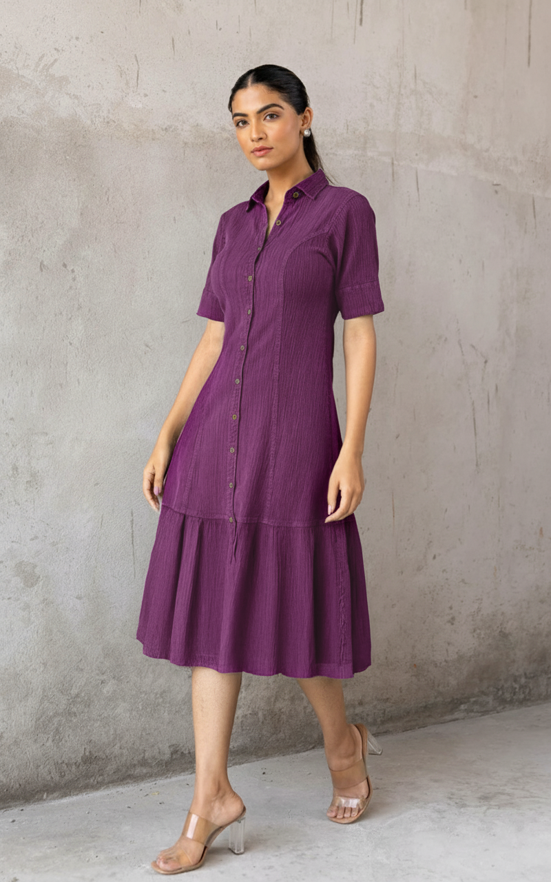 MULBERRY COTTON DENIM DRESS