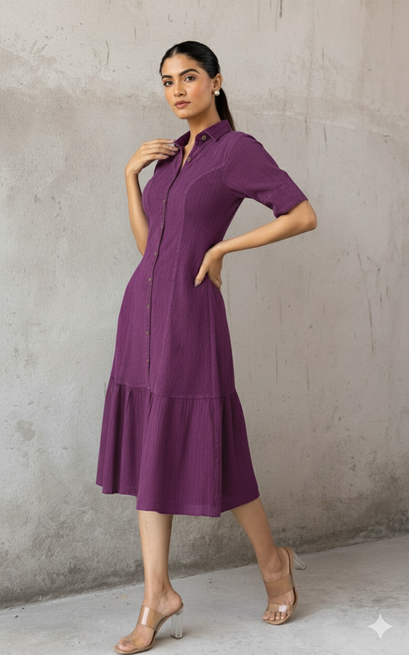 MULBERRY COTTON DENIM DRESS