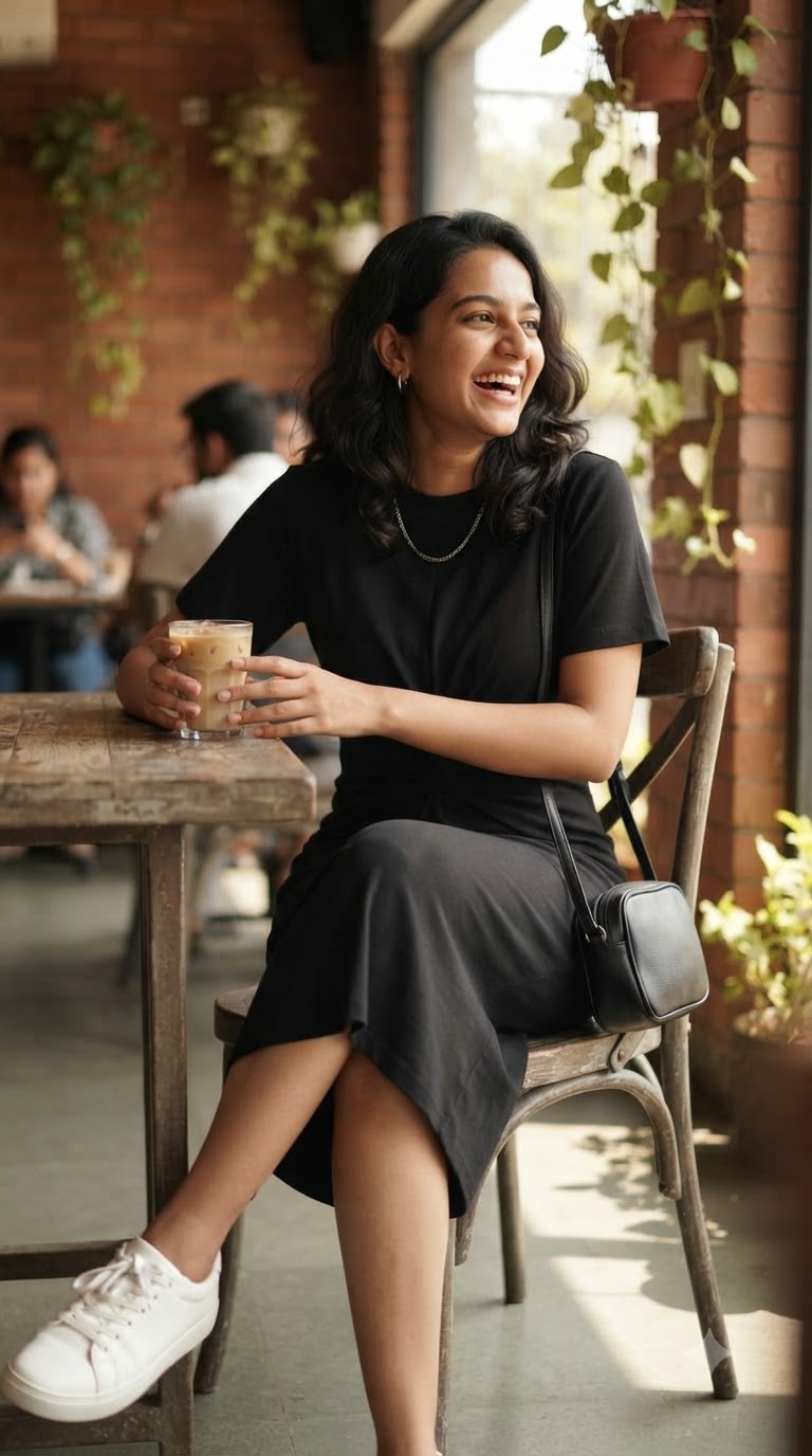 BLACK TWIST WAIST MAXI DRESS