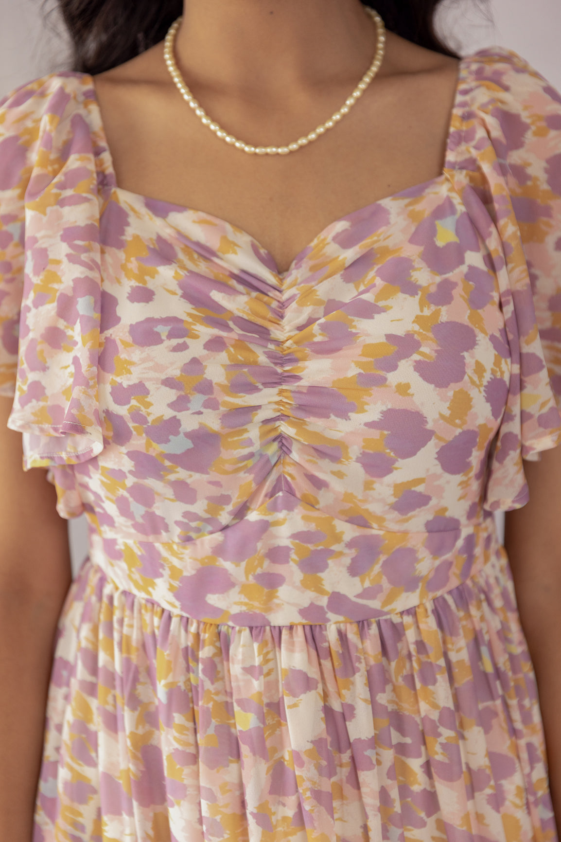 MOSAIC PRINT MAXI dress featuring floral patterns and elegant design.