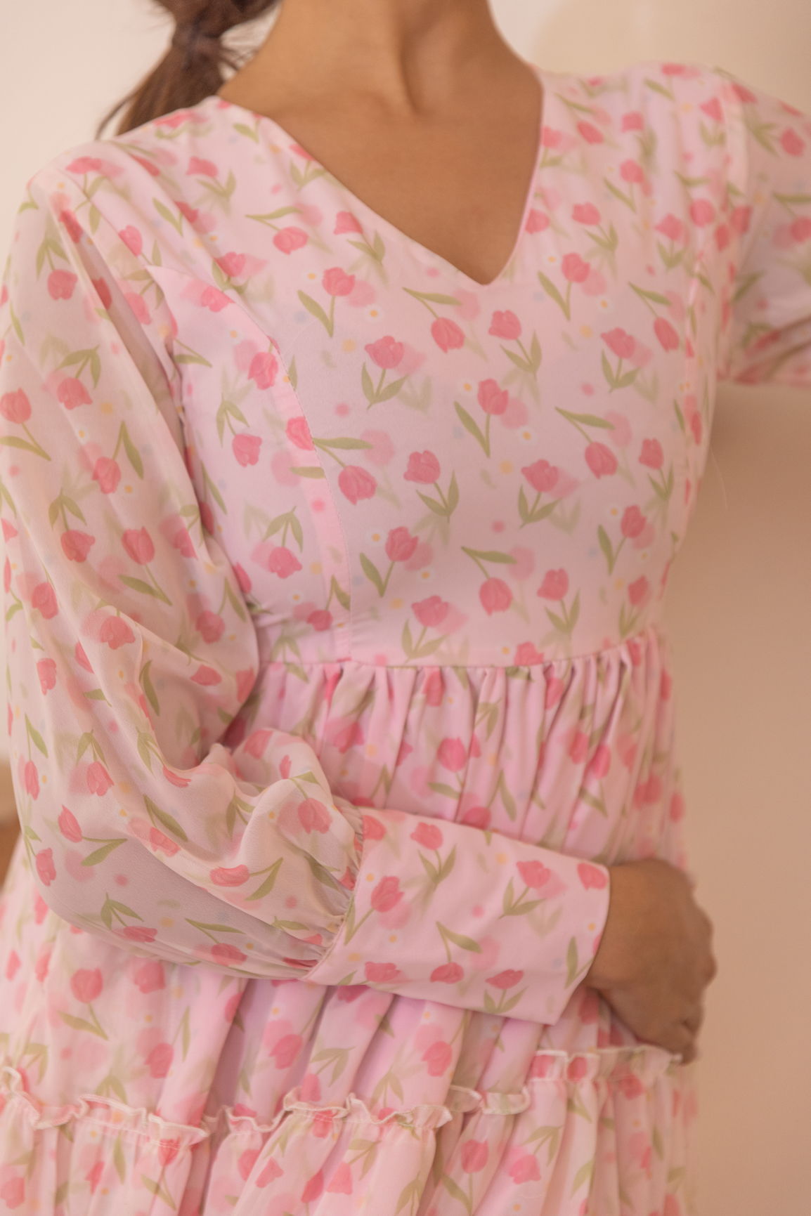 FLORAL TIERED MAXI