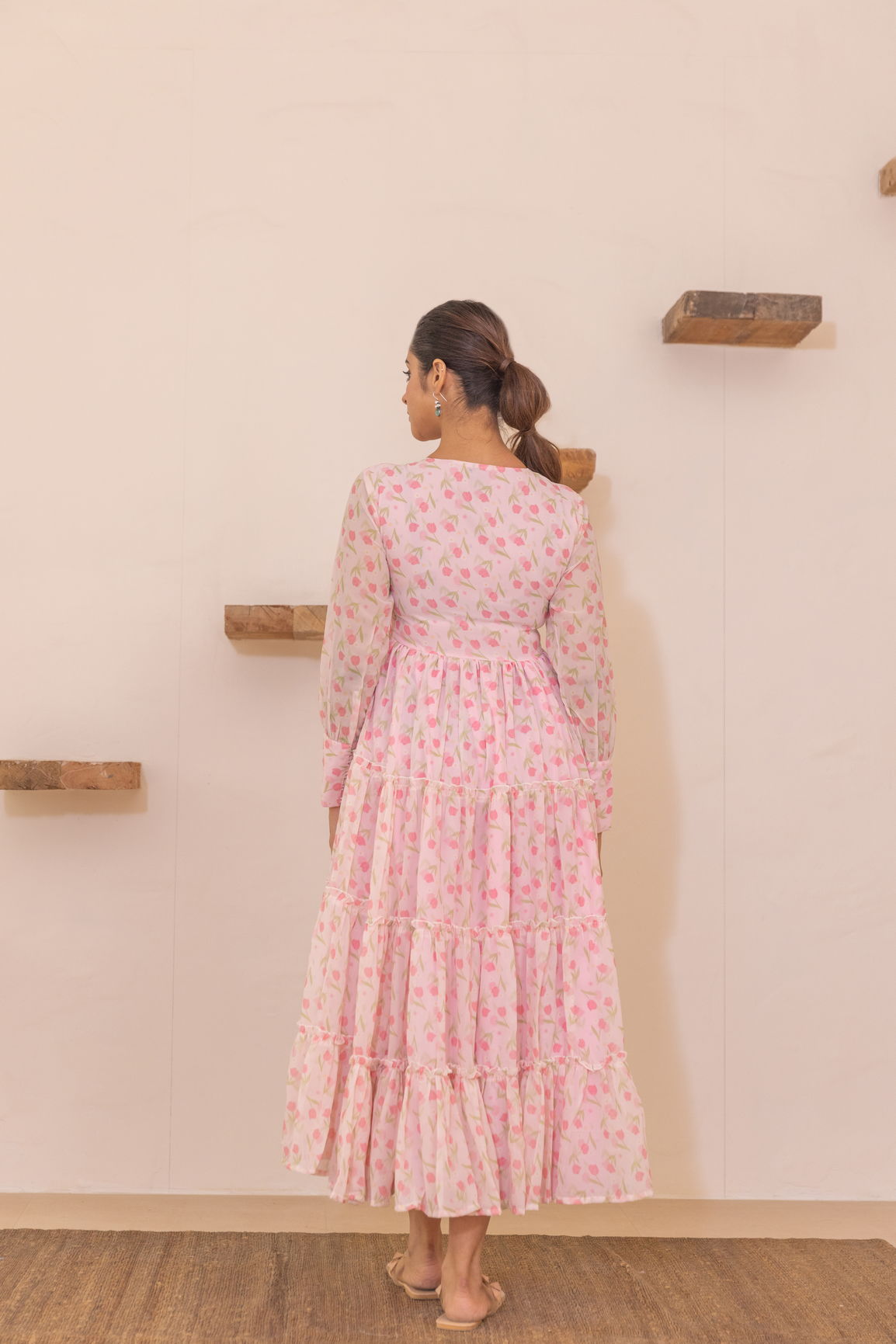 FLORAL TIERED MAXI