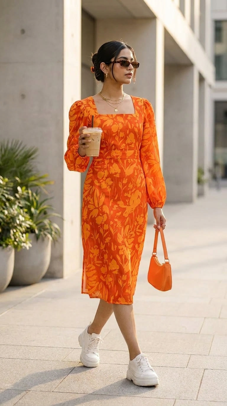 MARIGOLD MUSE PRINTED DRESS