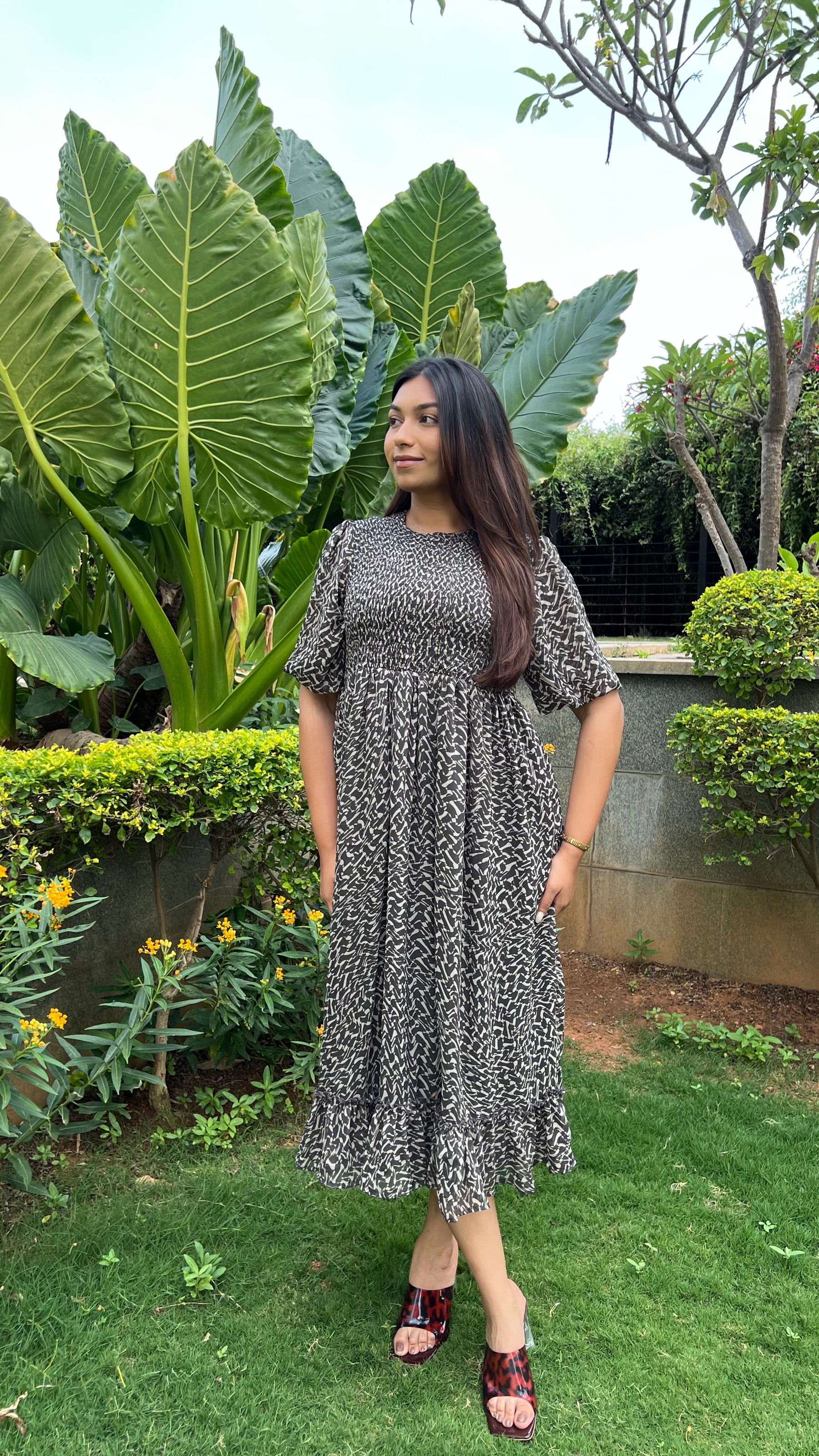 MOSAIC SMOCKED MAXI - POLAGO PLUS