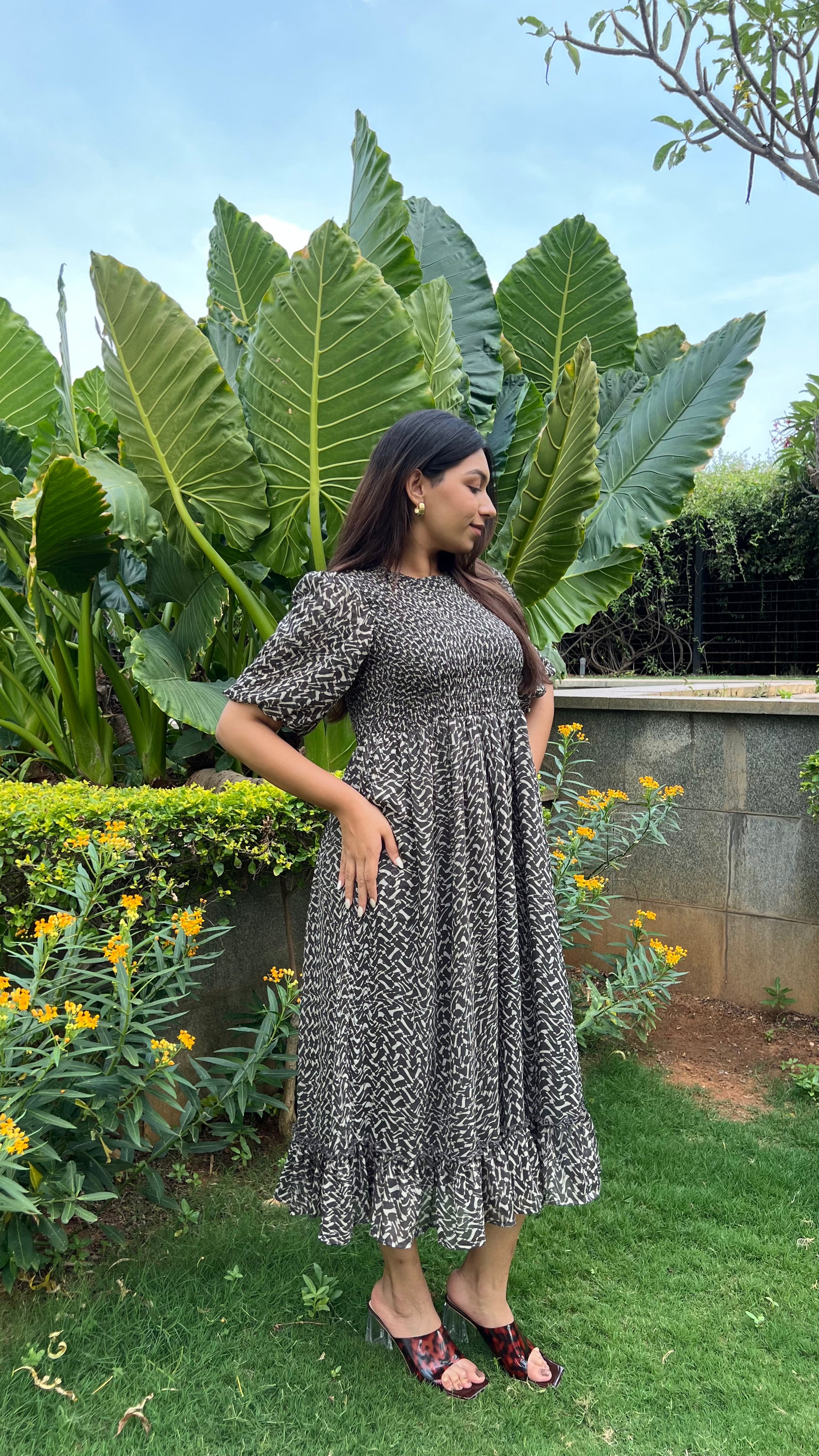 MOSAIC SMOCKED MAXI - POLAGO PLUS