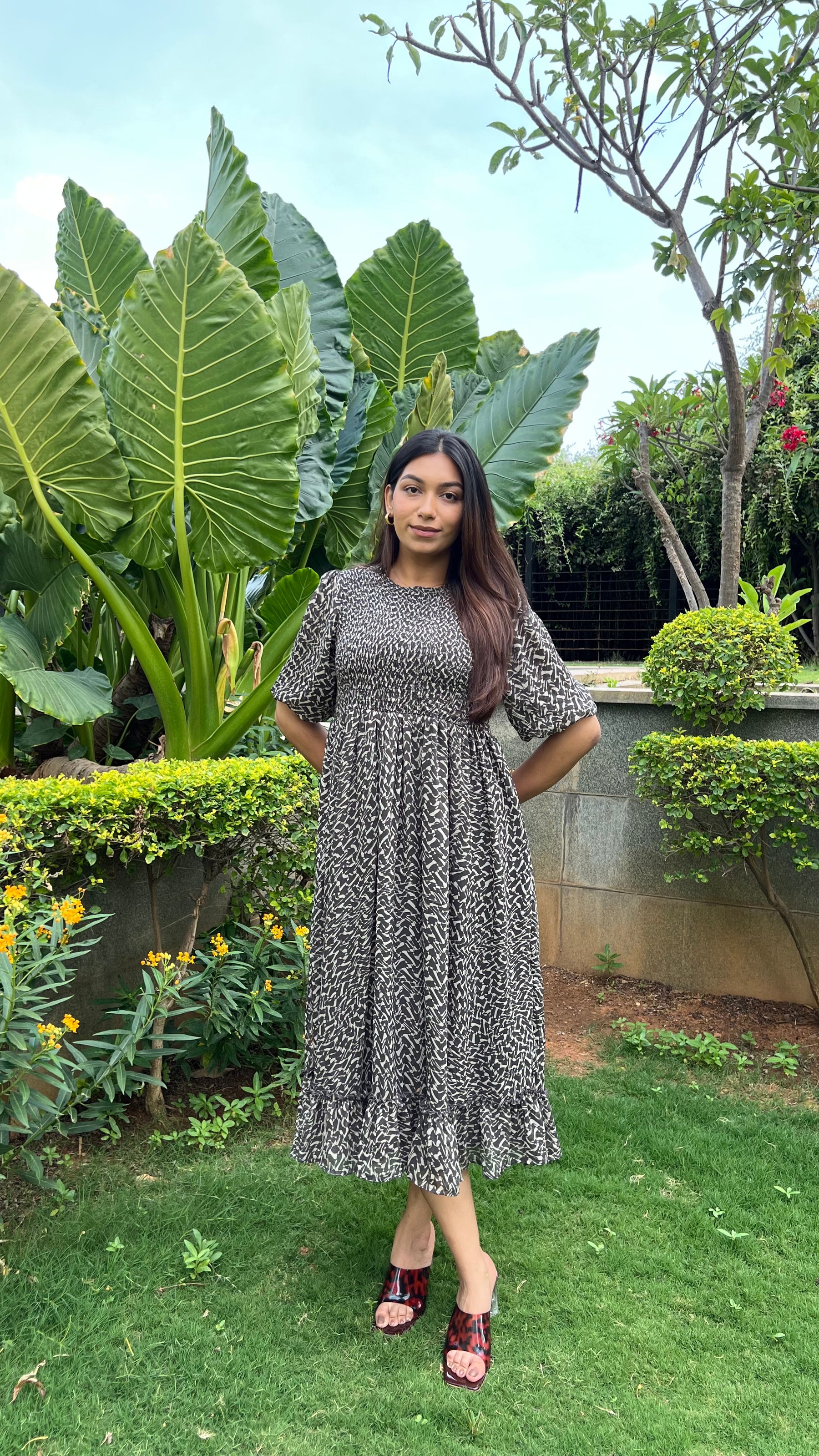 MOSAIC SMOCKED MAXI - POLAGO PLUS