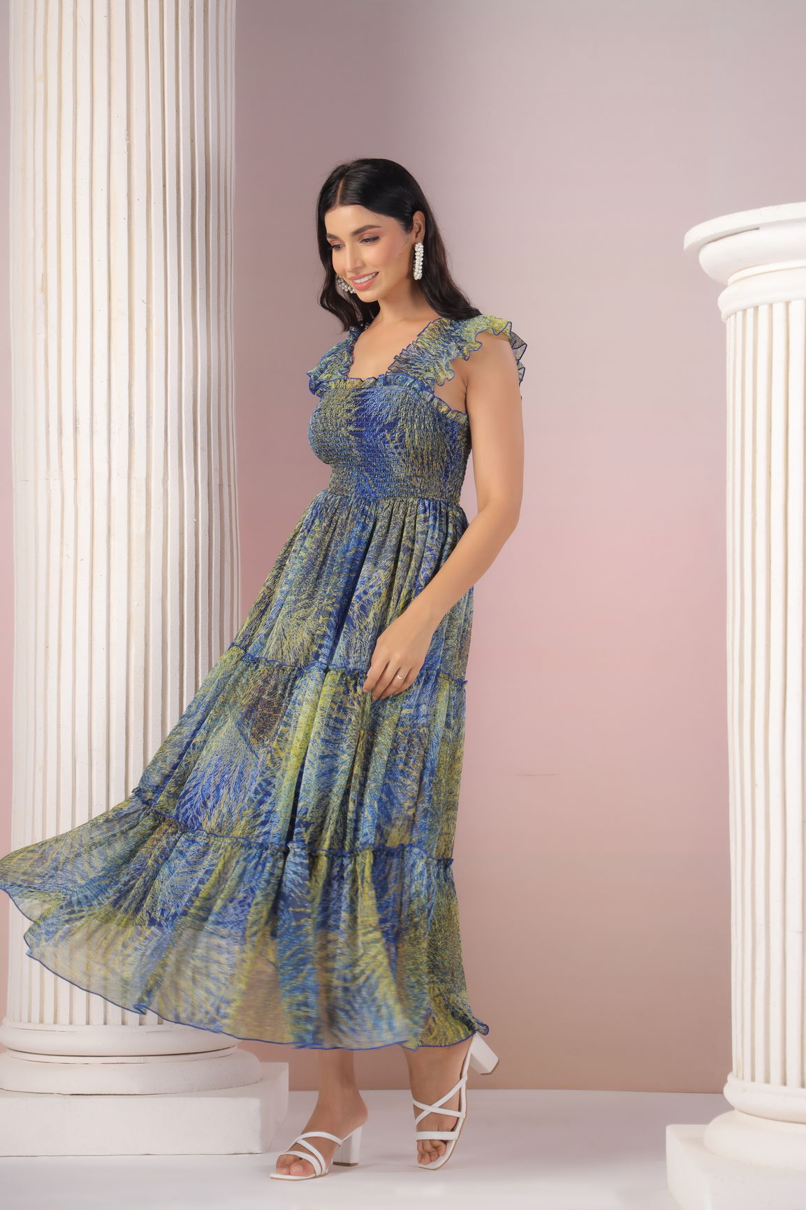 MULTI SMOCKED MAXI MULTI SMOCKED MAXI