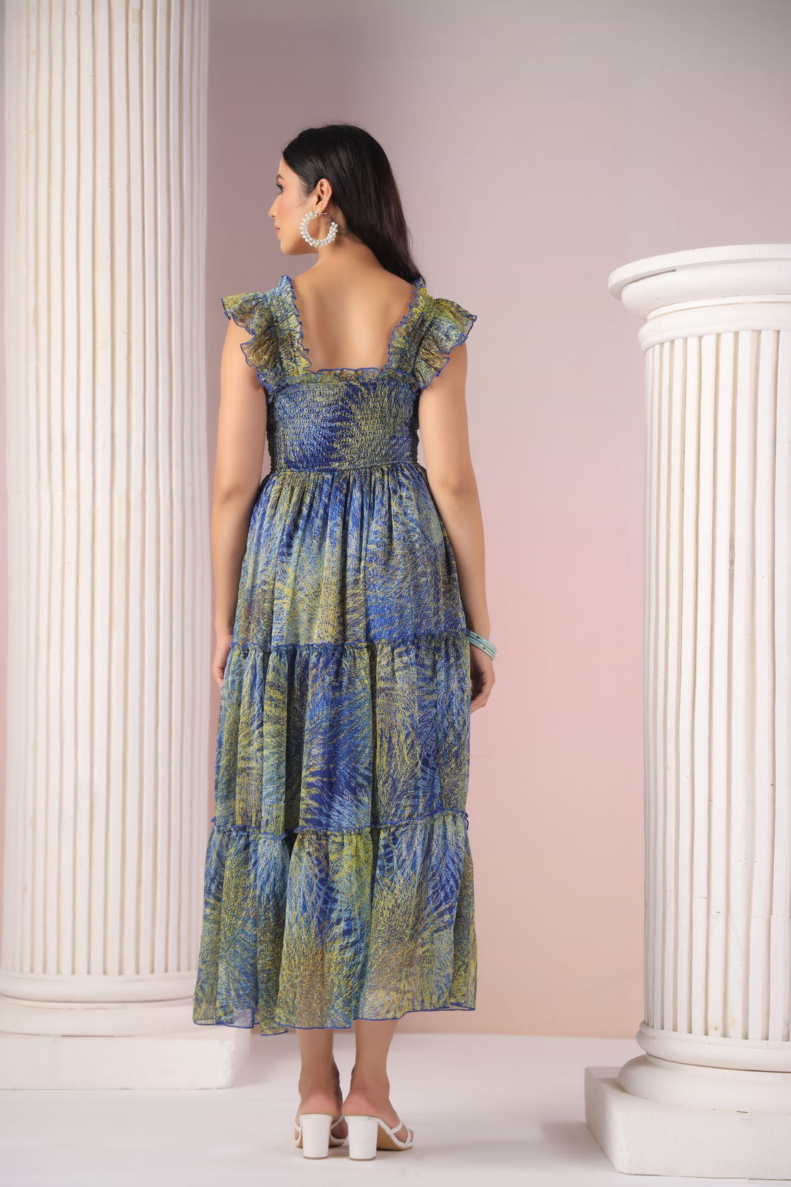 MULTI SMOCKED MAXI