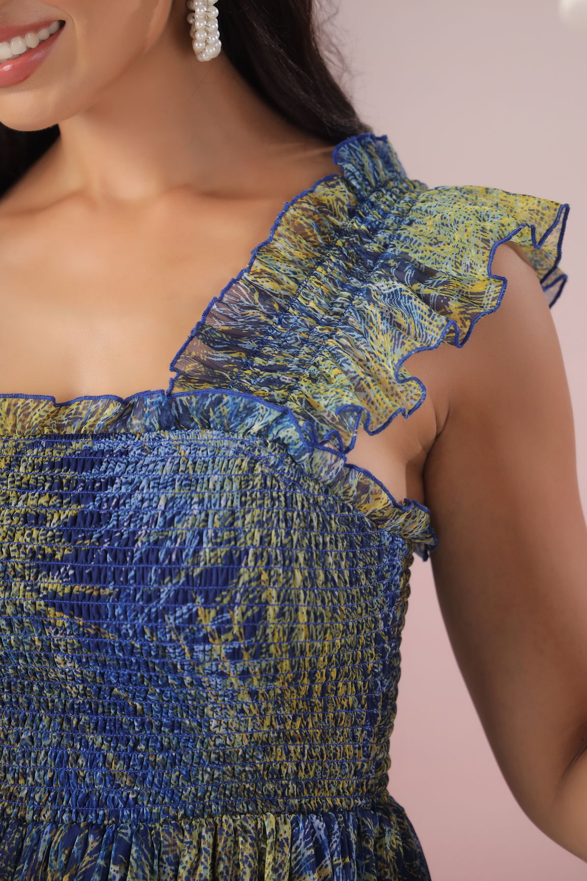 MULTI SMOCKED MAXI