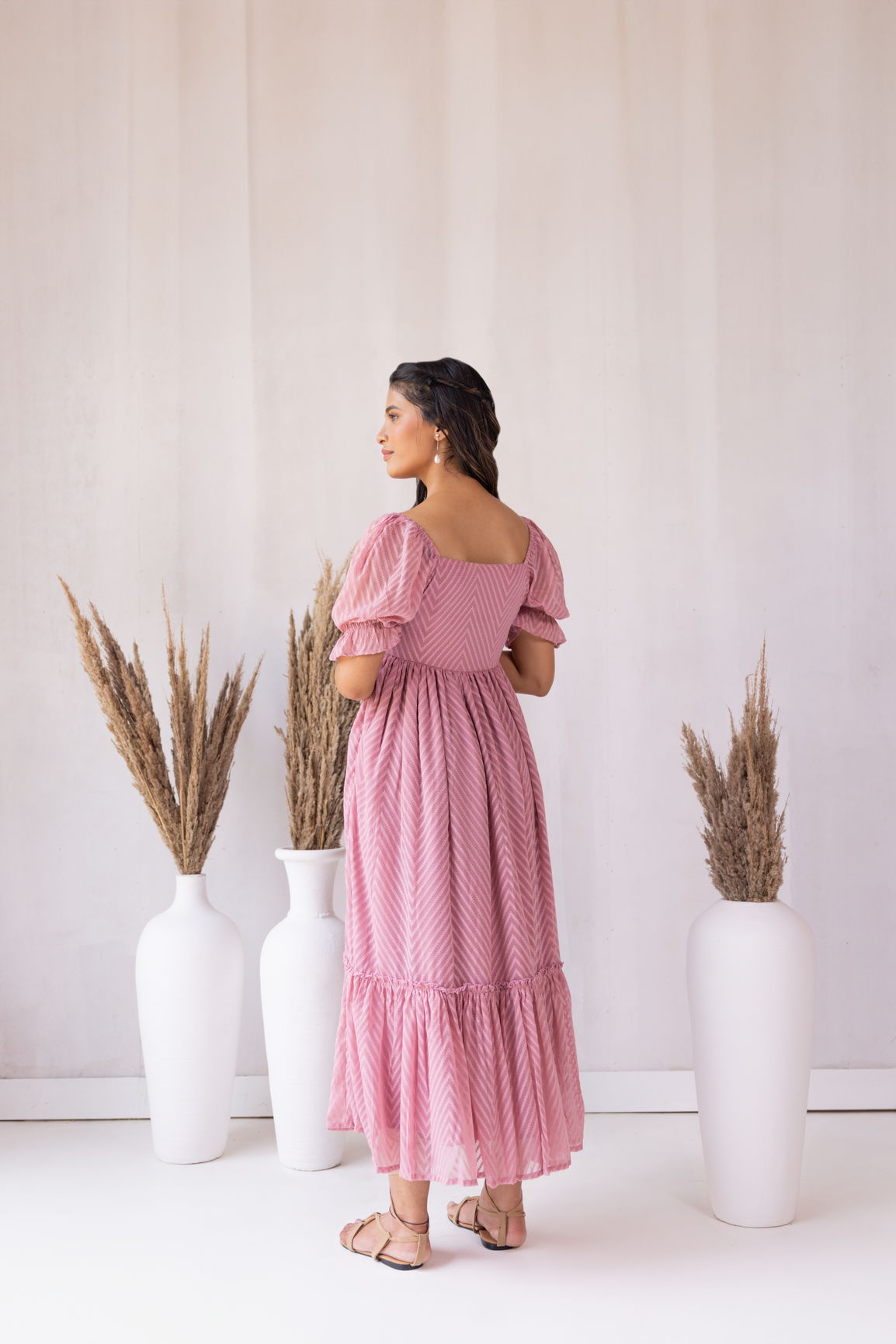 PASTEL PINK CHIFFON MAXI
