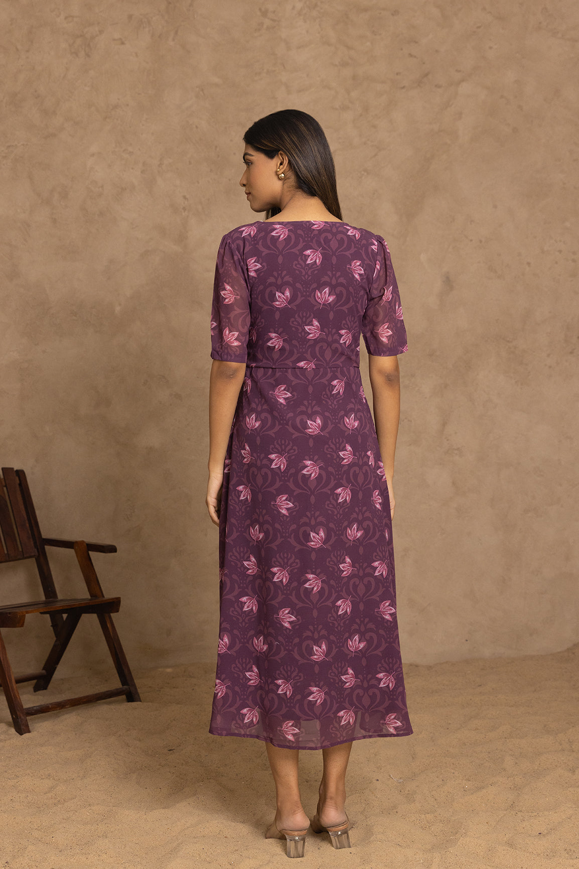 MAUVE WINE FLORAL MAXI