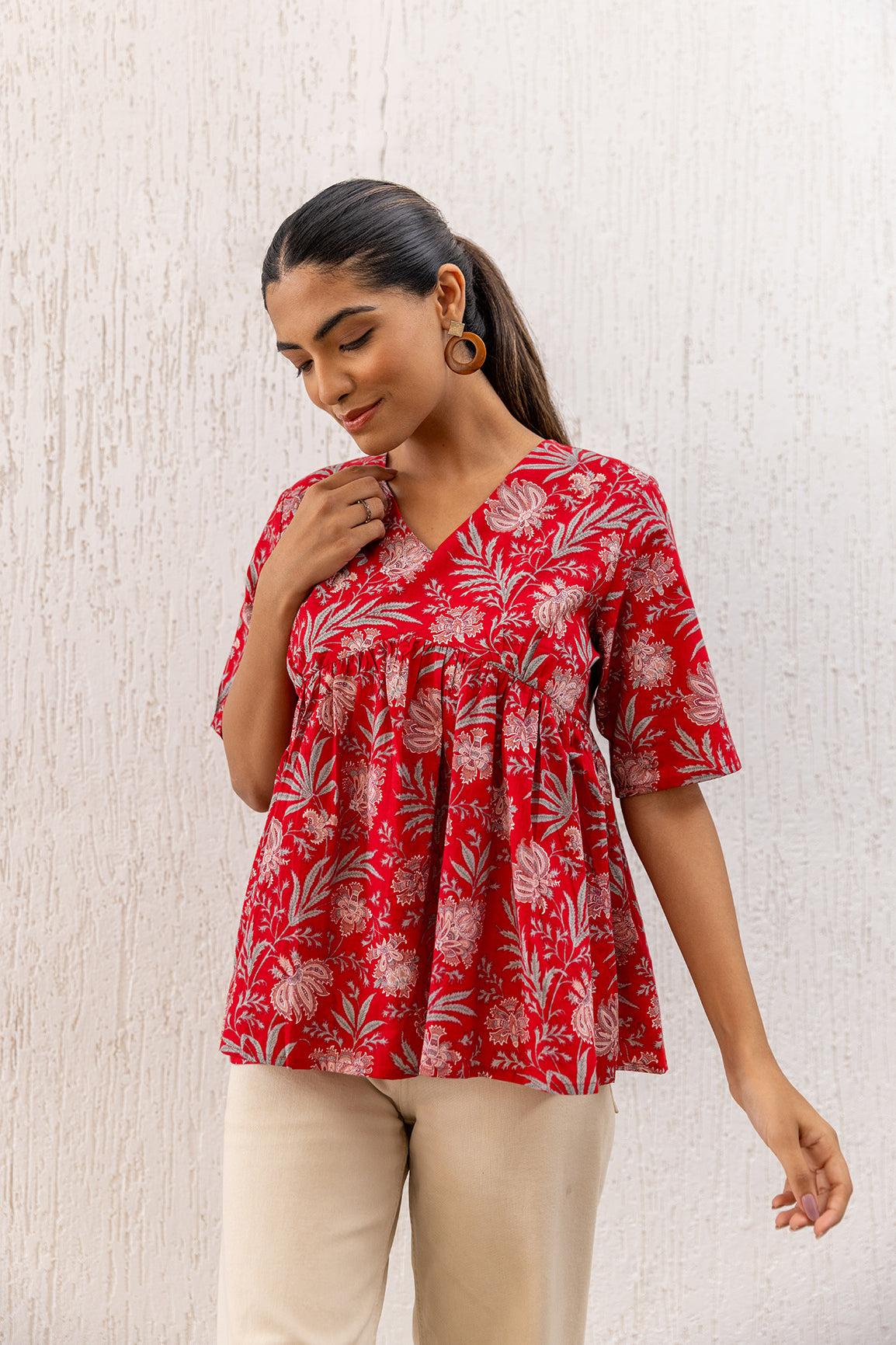 RED COTTON TOP