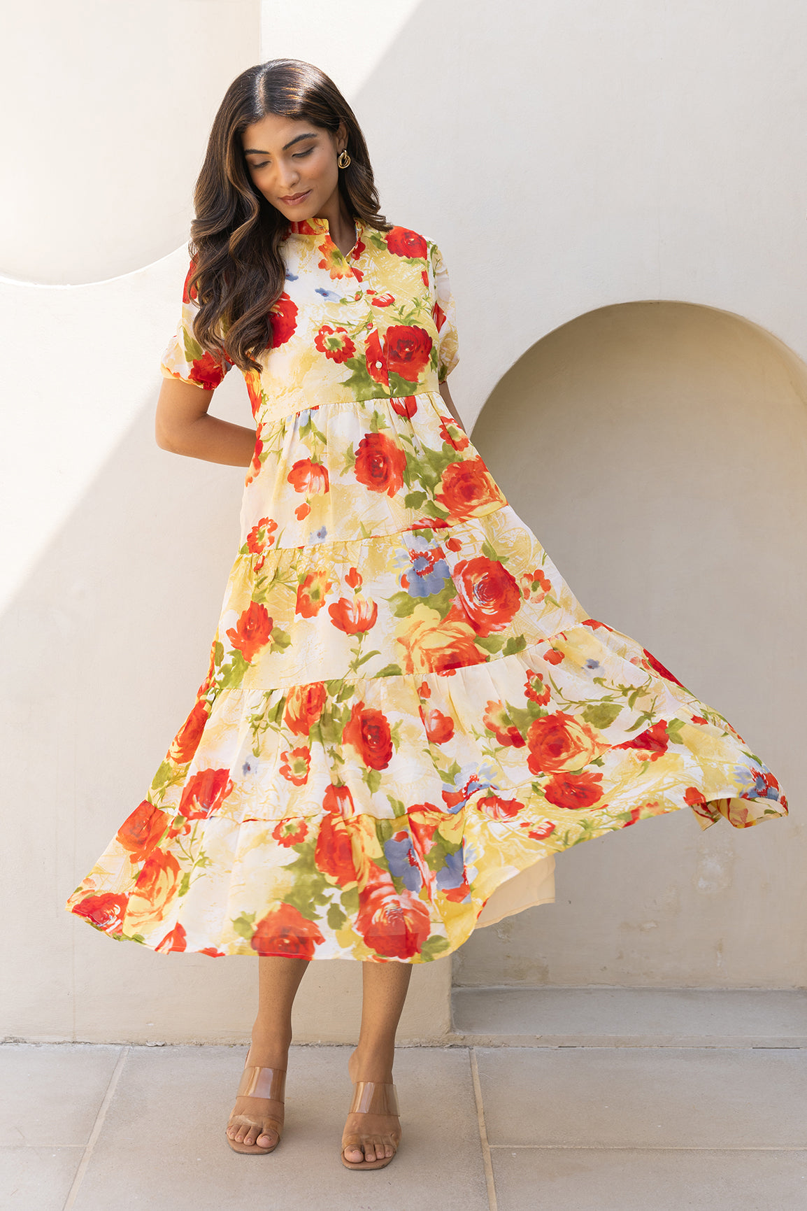 flower dress roses