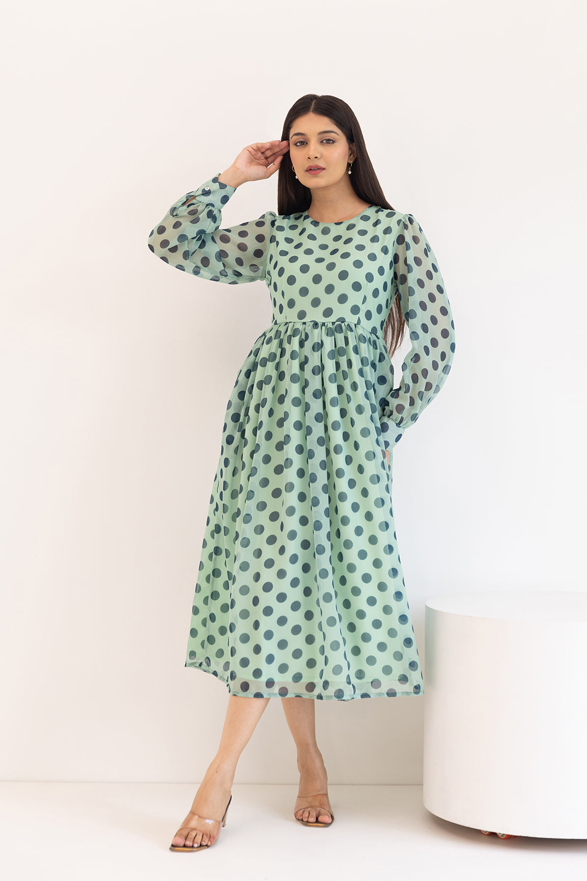 GREEN POLKA MAXI