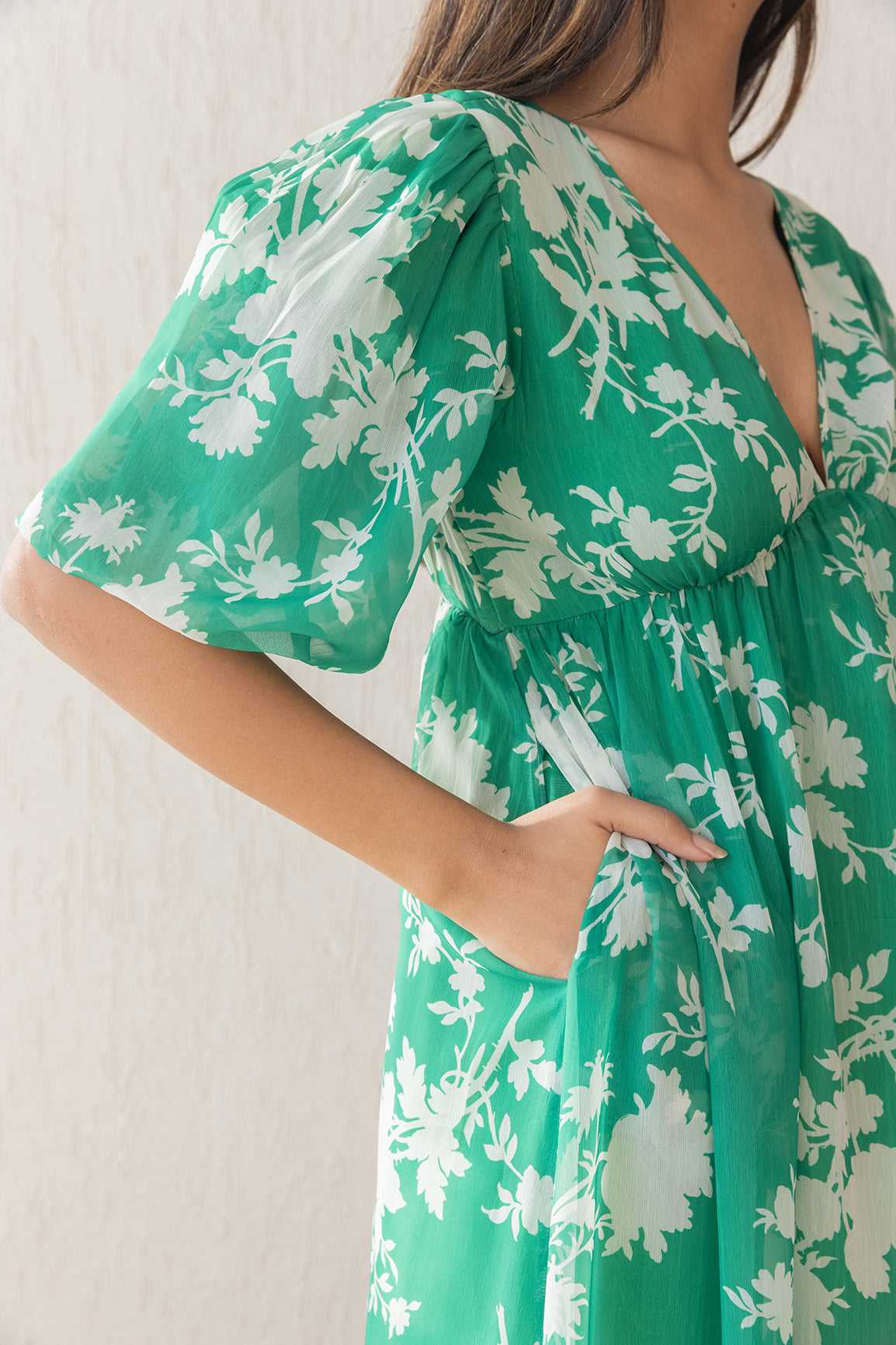 SEAFOAM GREEN FLORAL MAXI