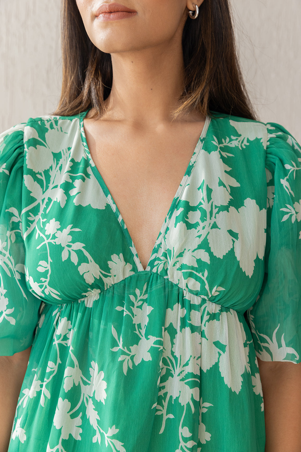SEAFOAM GREEN FLORAL MAXI