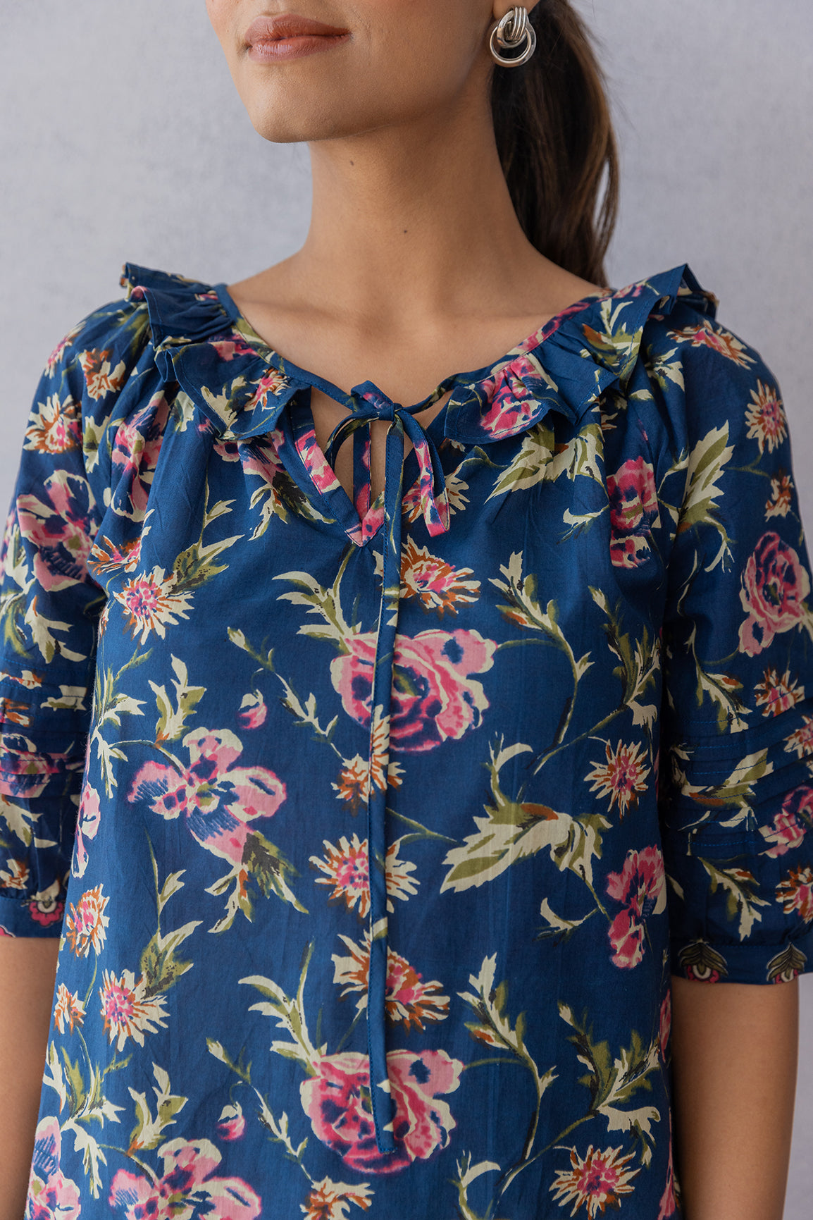 MULTI PRINT MIDI DRESS