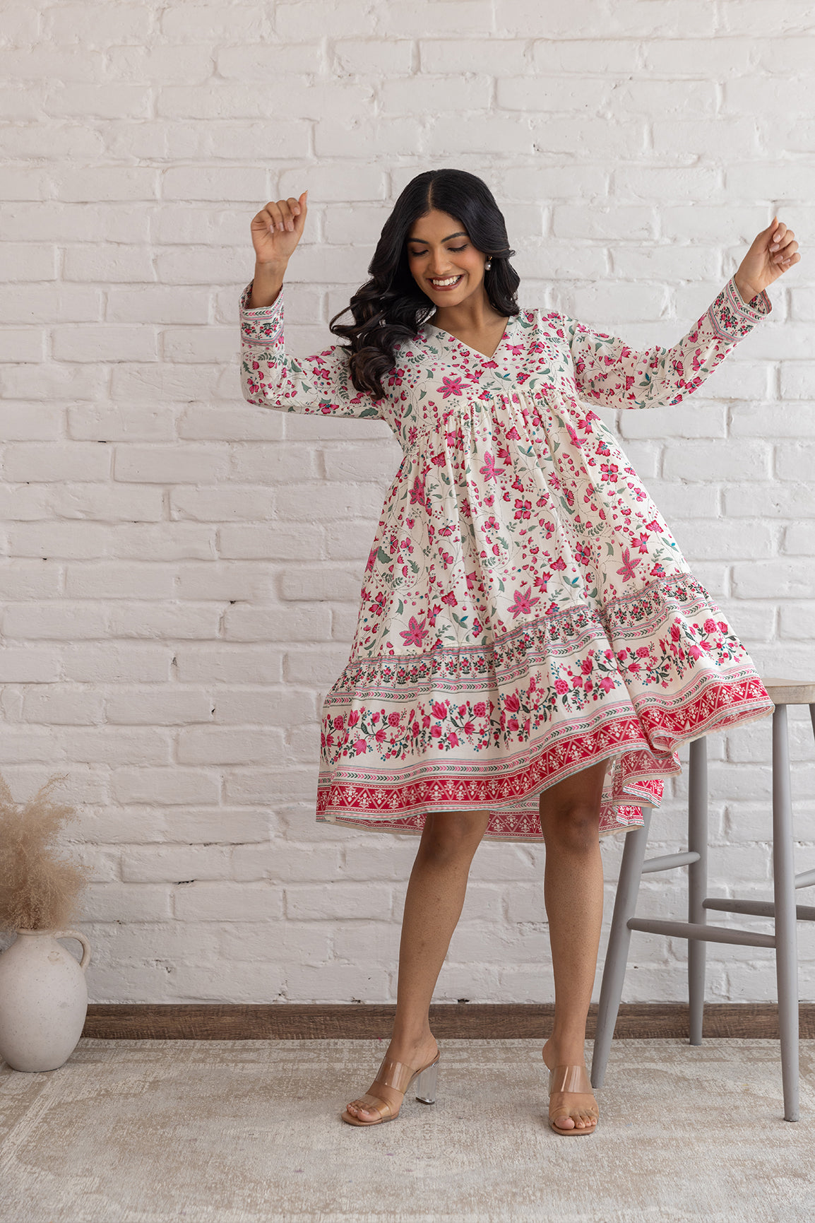 Cotton midi dress deals