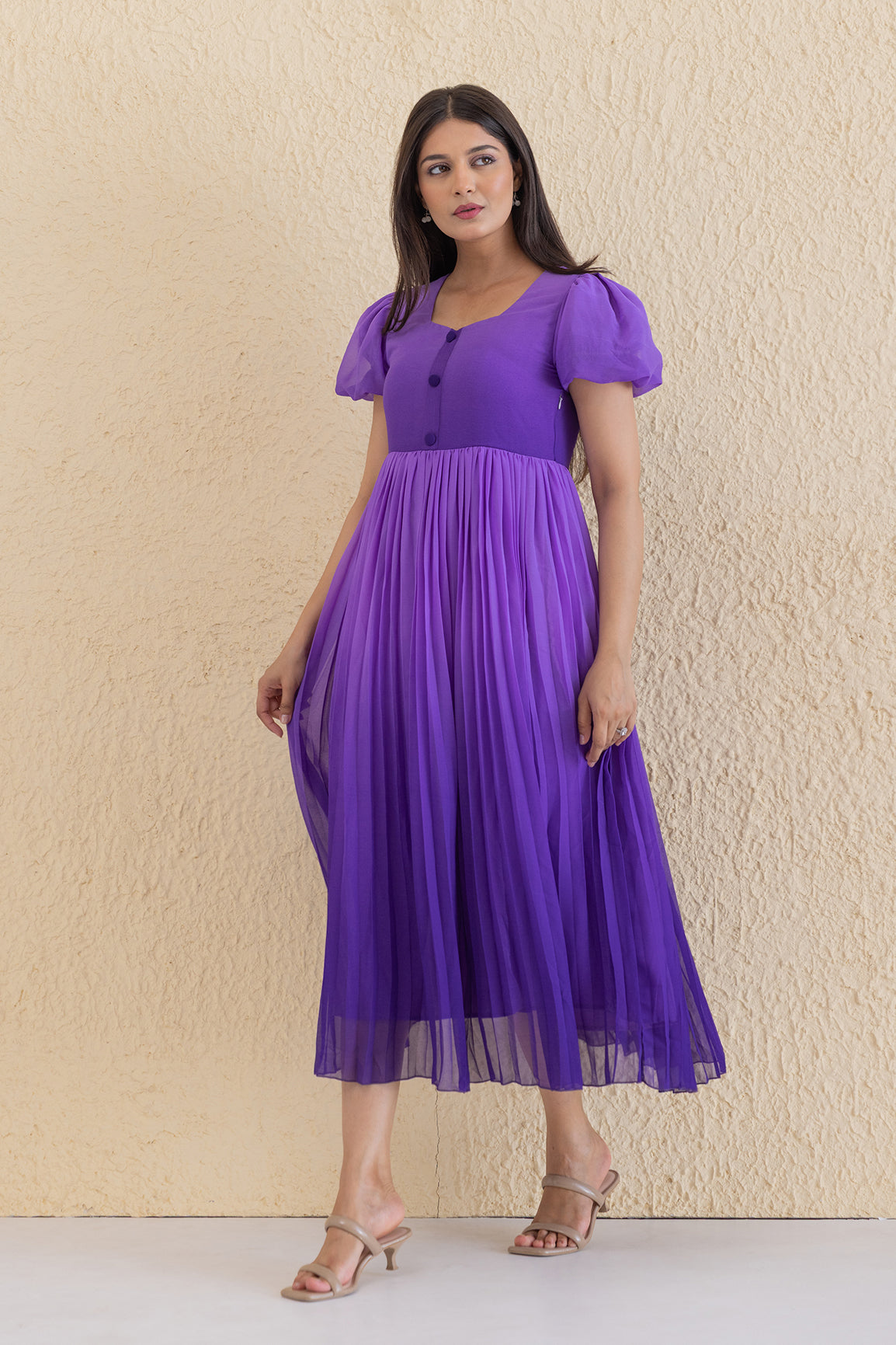 OMBRE PLEATED MAXI