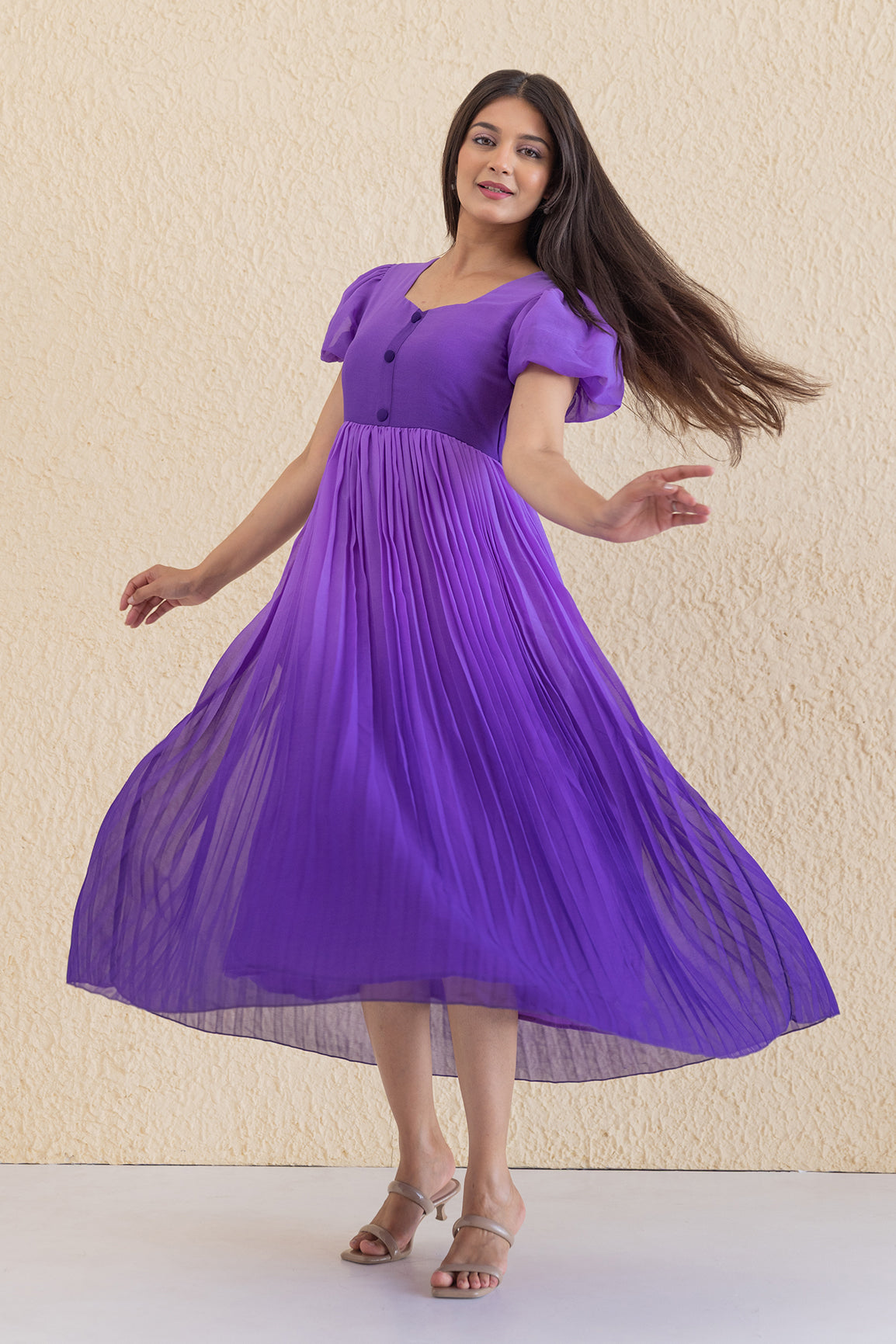OMBRE PLEATED MAXI
