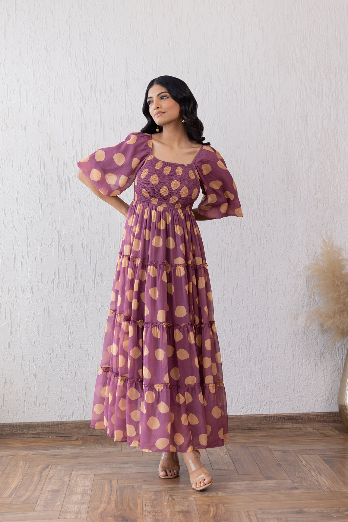 SALMON POLKA DOT MAXI 