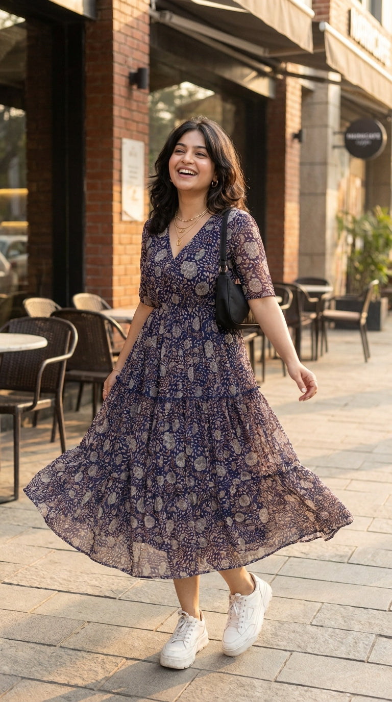 BLUE PAISLEY MAXI