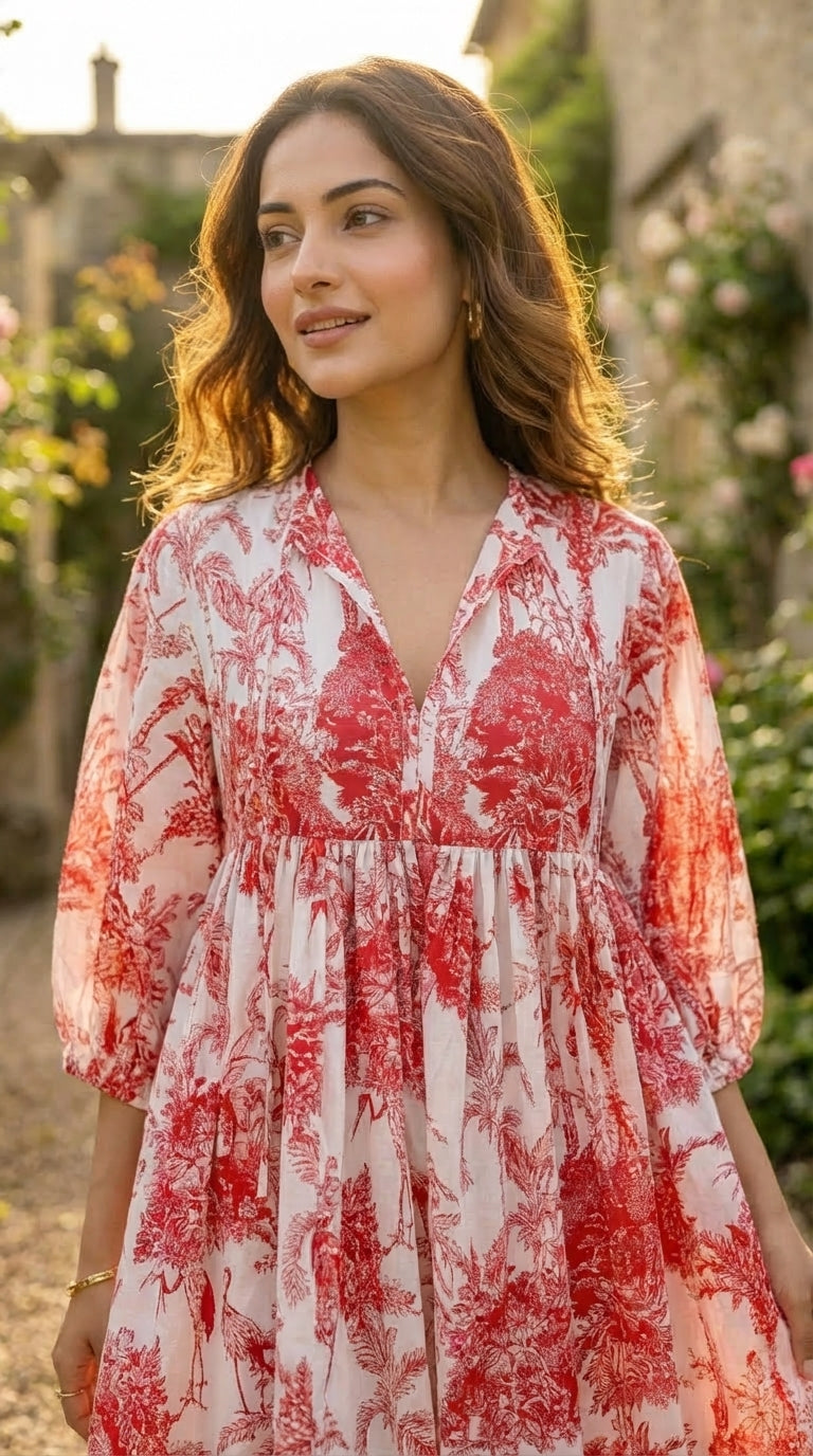 ROUGE MOUSE MIDI DRESS