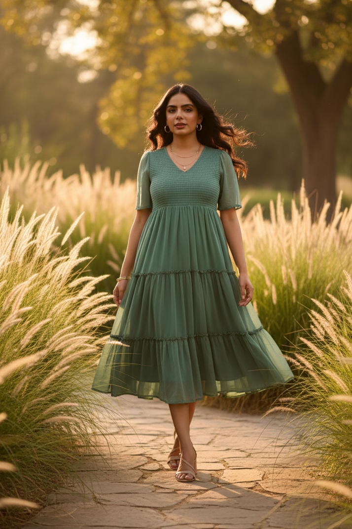 PERSIAN SMOCKED MAXI