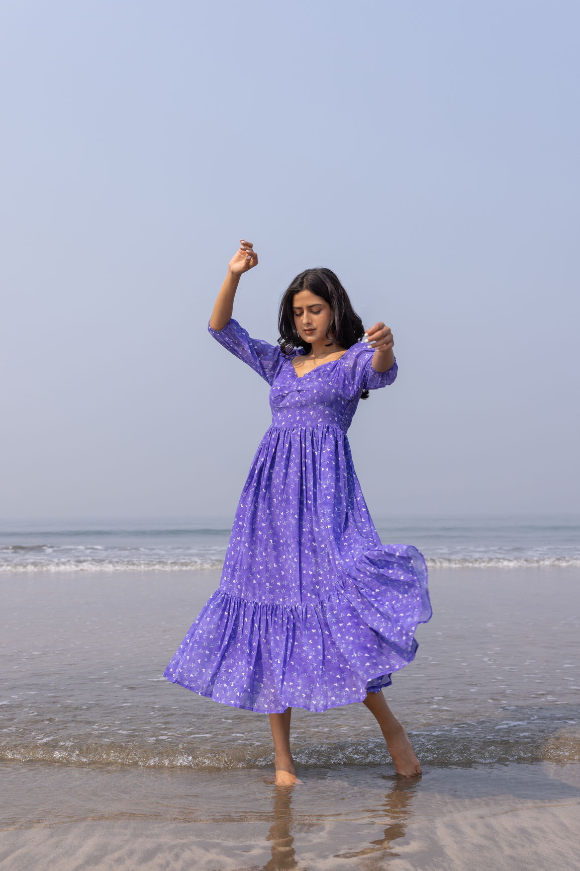PURPLE TIERED MAXI