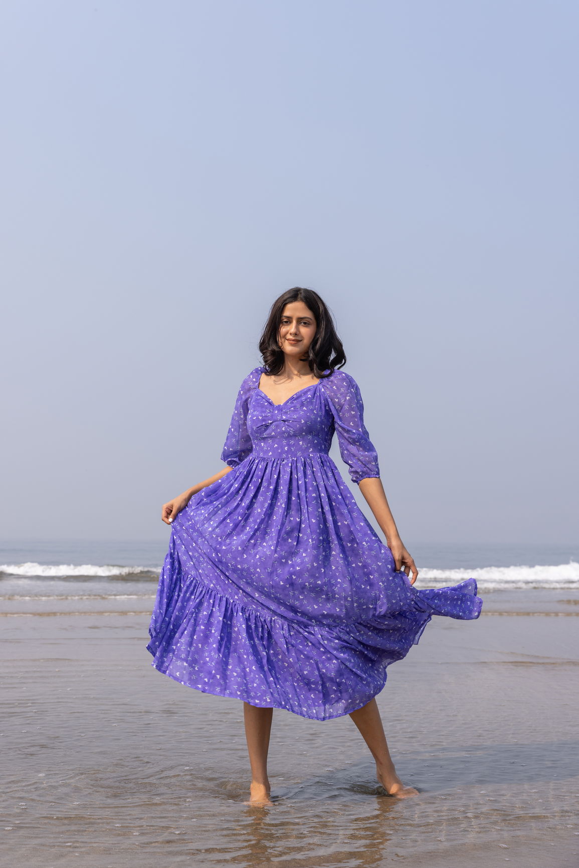 PURPLE TIERED MAXI