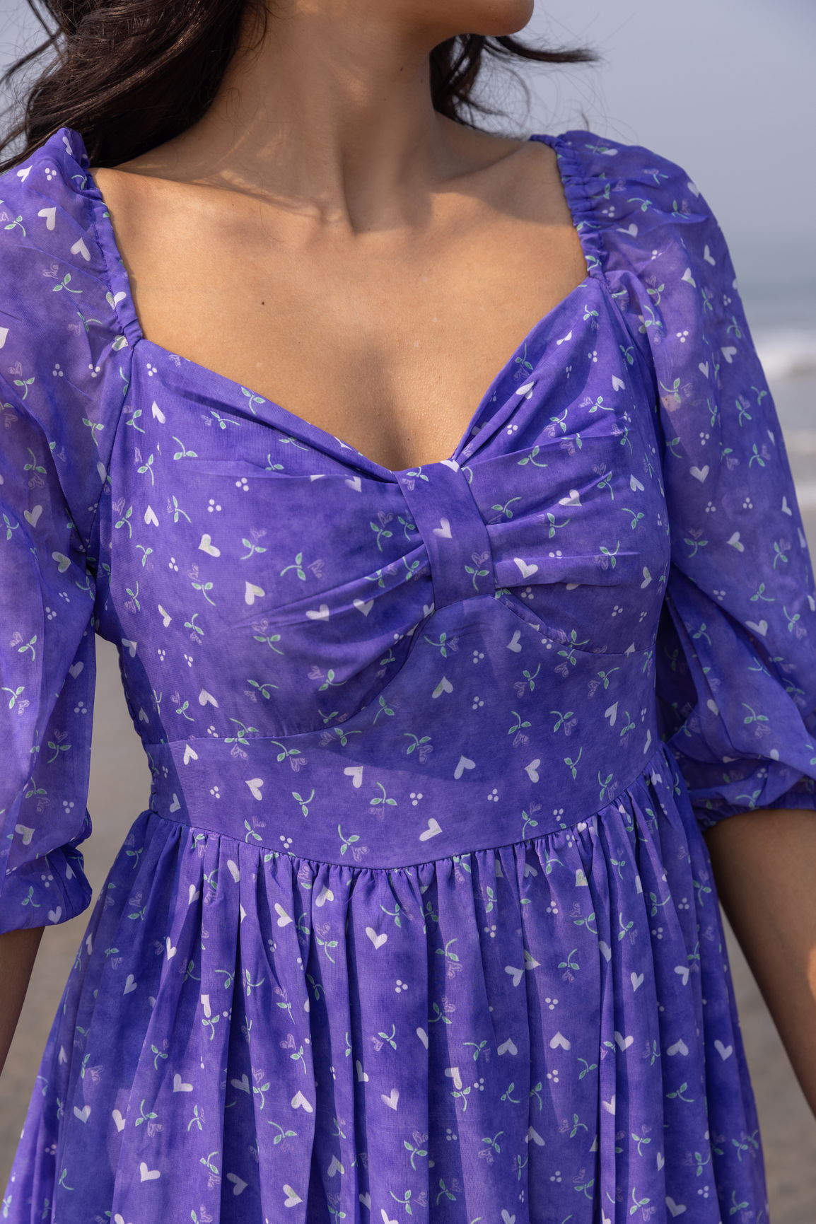 PURPLE TIERED MAXI
