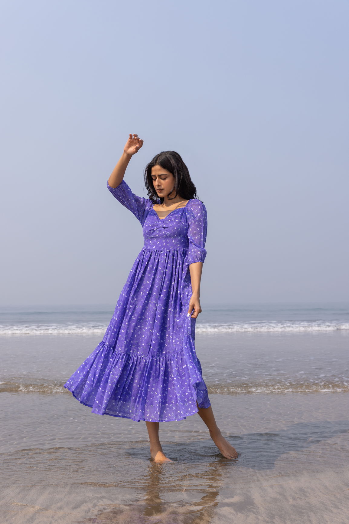 PURPLE TIERED MAXI