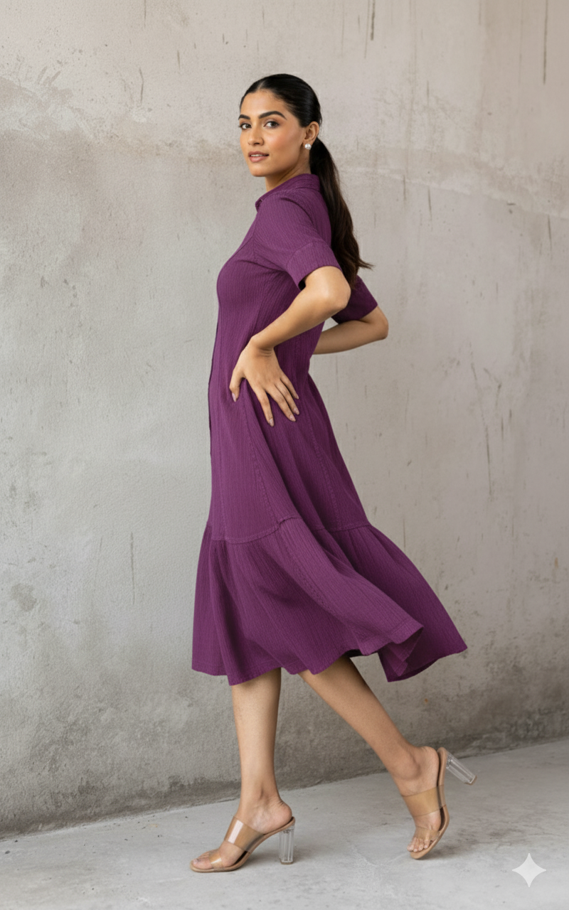 MULBERRY COTTON DENIM DRESS