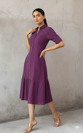 MULBERRY COTTON DENIM DRESS