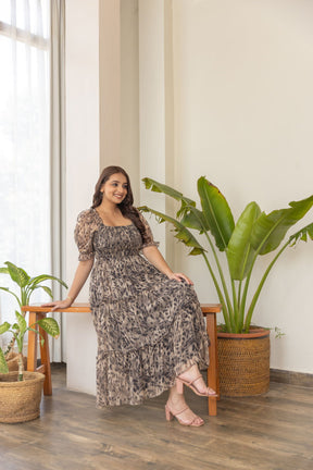 ANIMAL PRINT NURSING MAXI