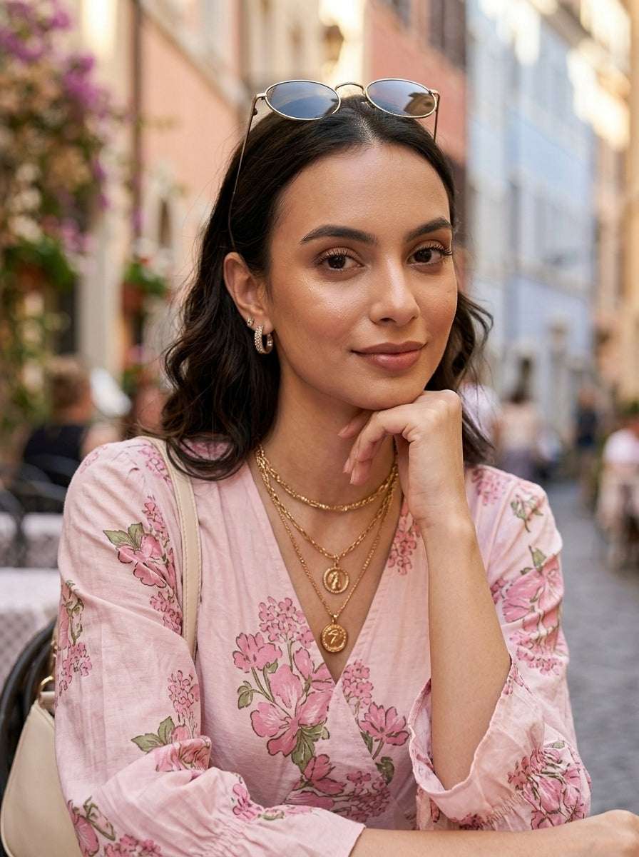 BLUSH BLOOM V NECK DRESS
