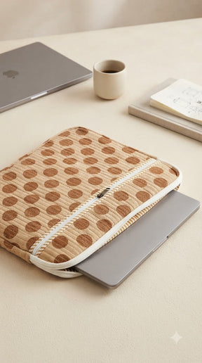 COCOA POLKA DOT LAPTOP SLEEVE