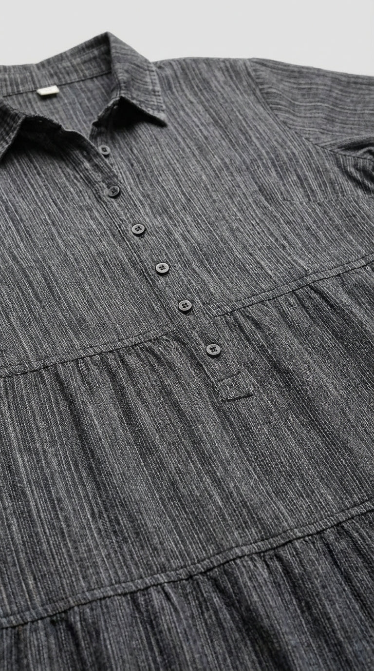 BLACK EVERYDAY COTTON DENIM MAXI