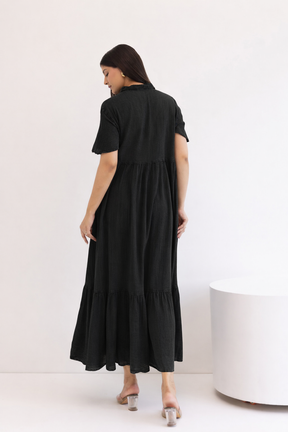 BLACK EVERYDAY COTTON DENIM MAXI