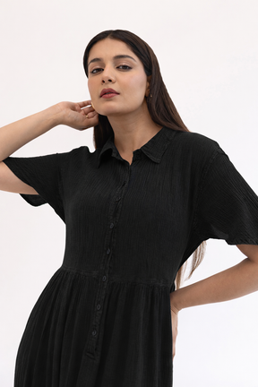 BLACK EVERYDAY COTTON DENIM MAXI