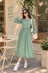 GREEN POLKA MAXI