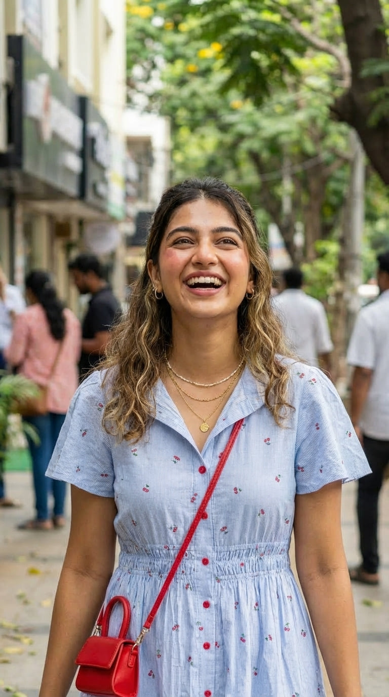 CHERRY PRINTED COTTON MAXI