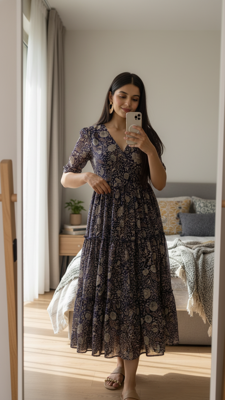 BLUE PAISLEY MAXI