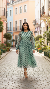 GREEN POLKA MAXI