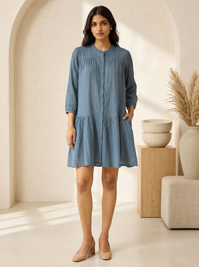 DUSTY BLUE COTTON DENIM