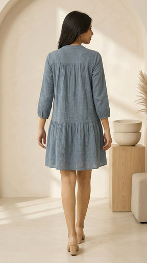 DUSTY BLUE COTTON DENIM
