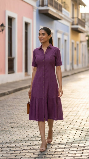 MULBERRY COTTON DENIM DRESS