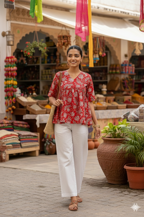 RED COTTON TOP