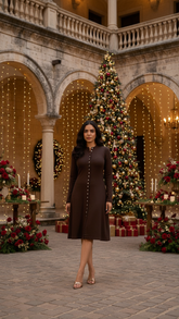 MOCHA BROWN TERRY MAXI